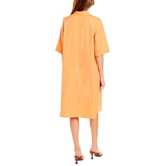 SOLD Lafayette 148 Sedwick Dress Shirt Tent Tanned Coral Cotton Tangerine - Picture 16 of 16